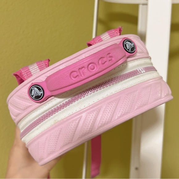 Crocs Kids True Princess Pink Mini Rubber Backpack Zipper Adjustable Straps - Picture 4 of 7